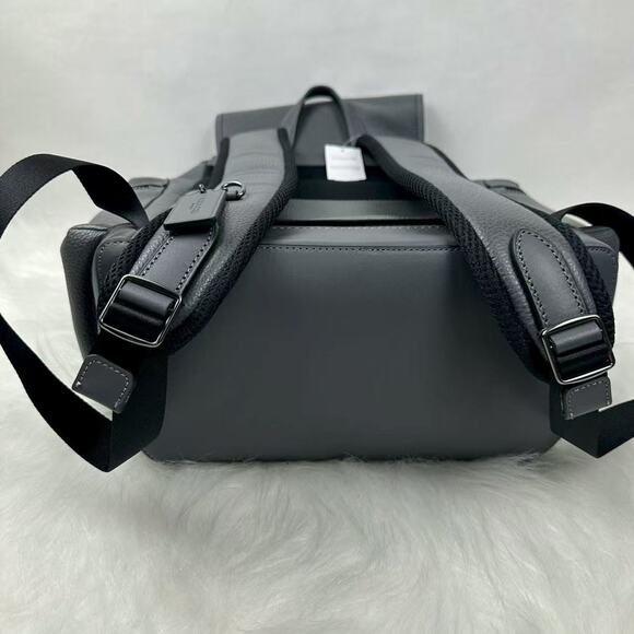 Coach Men's Sprint Backpack In Leather/Gunmetal/Graphite CT015 NWT - Picture 9 of 10